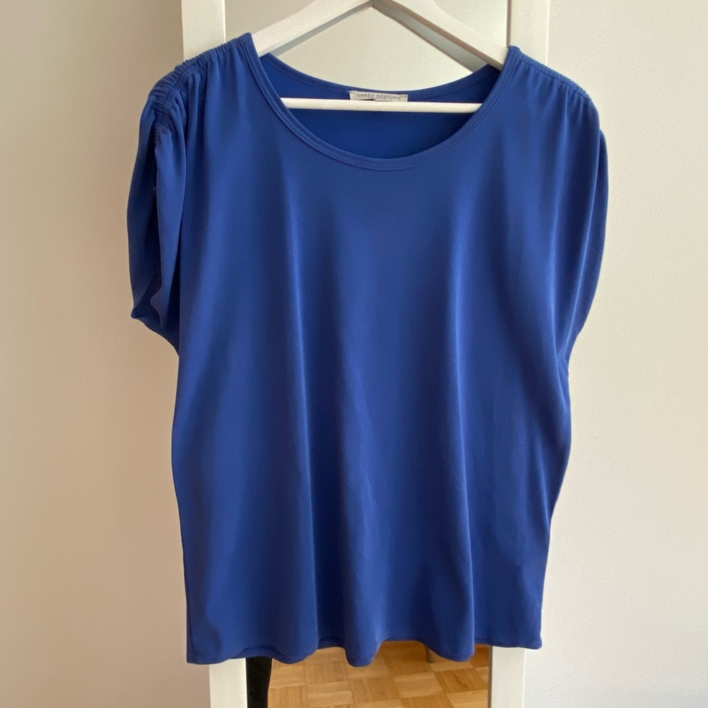 ❤️ Green Envelope periwinkle blue tee top blouse summer shortsleeved